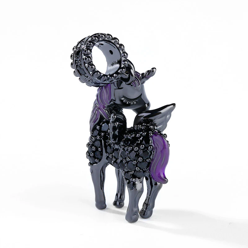 Gnoce Pendentif Ailes de Licorne Alliage argent plaqué platine - Image 2