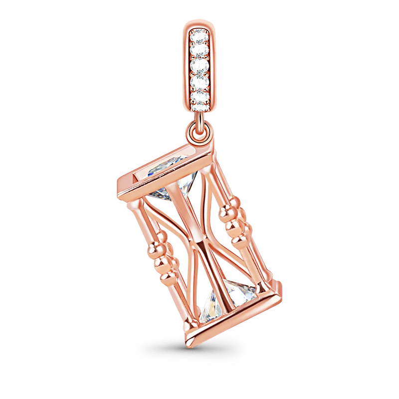 Gnoce Charme Sablier Alliage argent plaqué platine