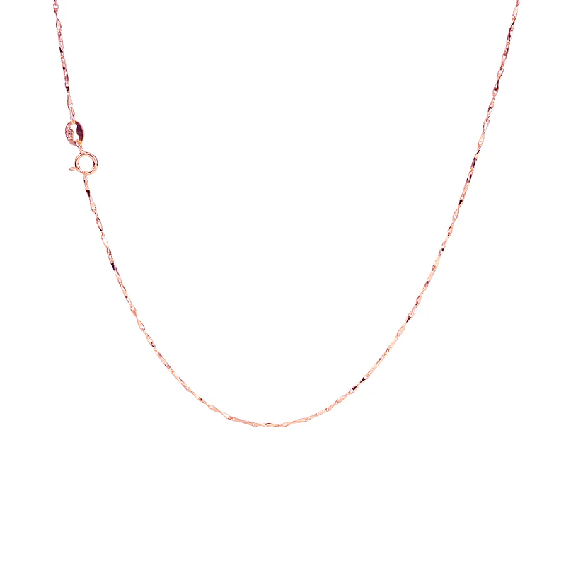 Collier de Base en Argent 925 Plaqué Or/Or Rose 18K Composition de Pendentif ou Charm - D