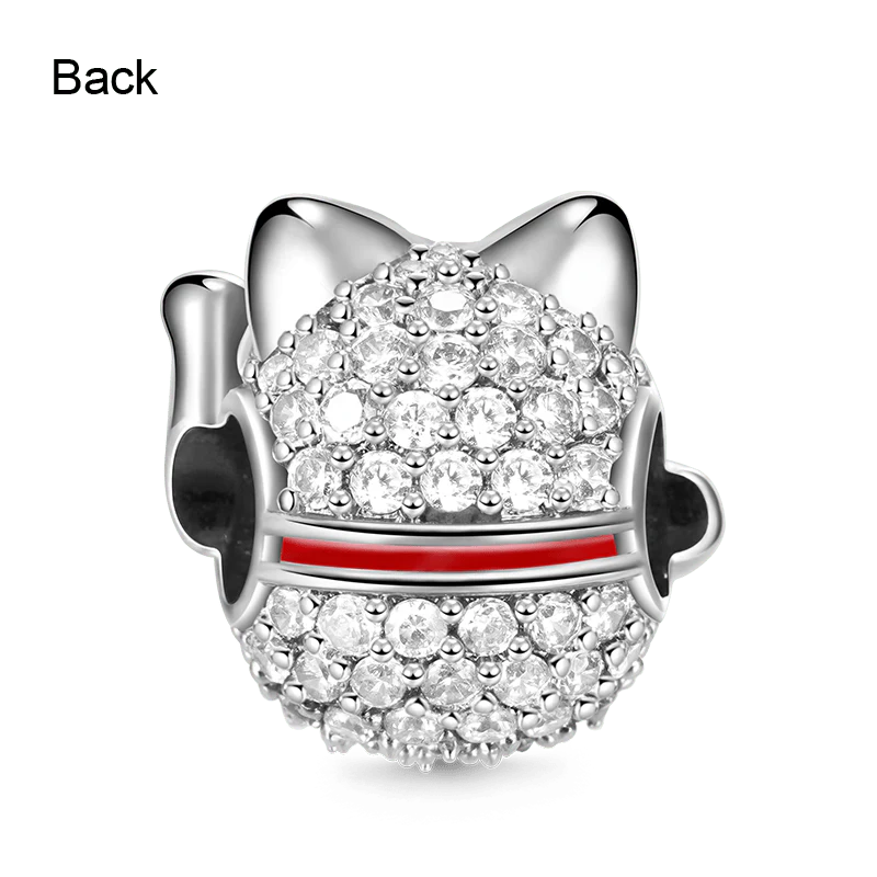 Gnoce Charme Chat Chance Alliage argent plaqué platine - Image 3