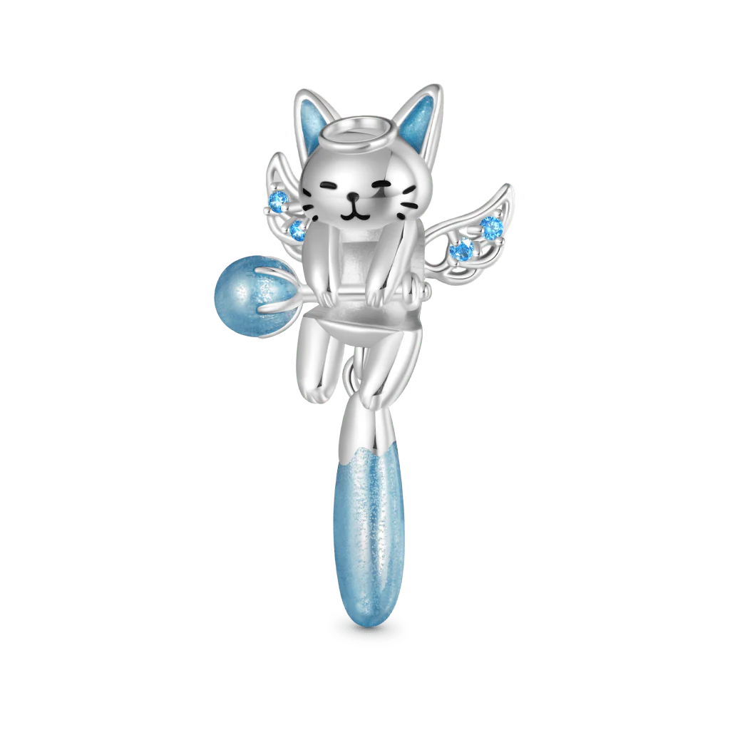 Gnoce Charme de Chat Lumineux Dans le Noir Alliage argent plaqué platine - Image 2