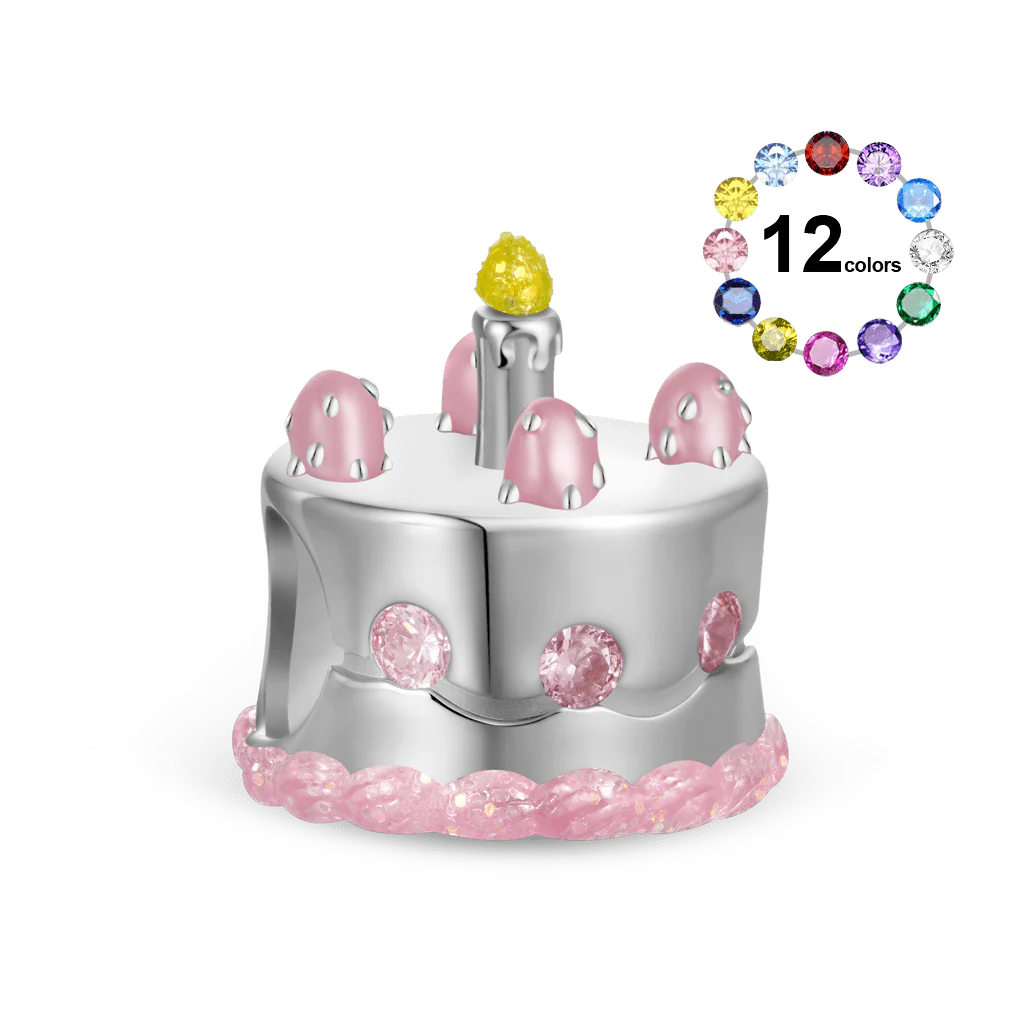 Gnoce Charme de vœu pour bougie d'anniversaire gravable Alliage argent plaqué platine
