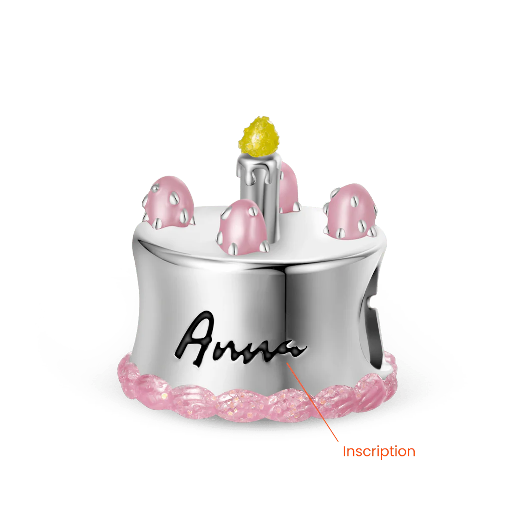 Gnoce Charme de vœu pour bougie d'anniversaire gravable Alliage argent plaqué platine - Image 2