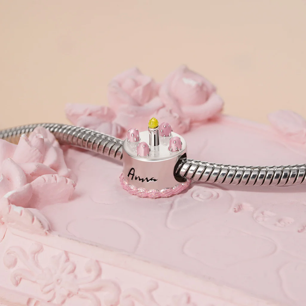 Gnoce Charme de vœu pour bougie d'anniversaire gravable Alliage argent plaqué platine - Image 4
