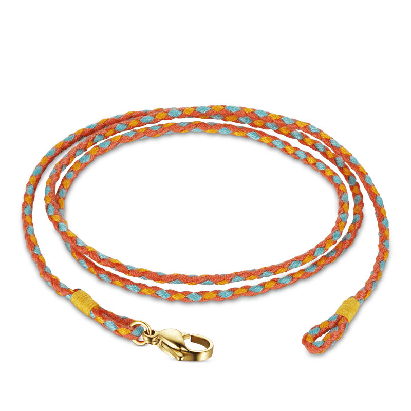 Gnoce Bracelet/Collier Multicolore Tressé Fait Main