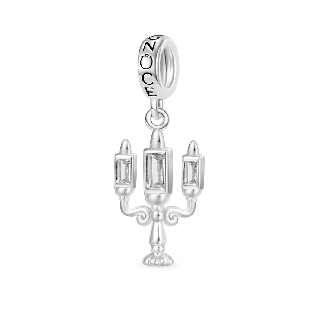 Gnoce Charme de candélabre brûlant Alliage argent plaqué platine