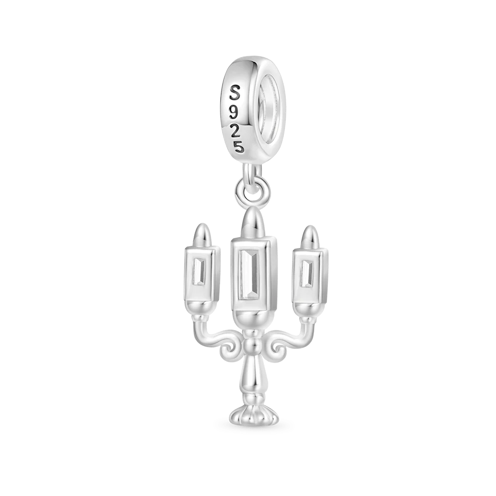 Gnoce Charme de candélabre brûlant Alliage argent plaqué platine - Image 2