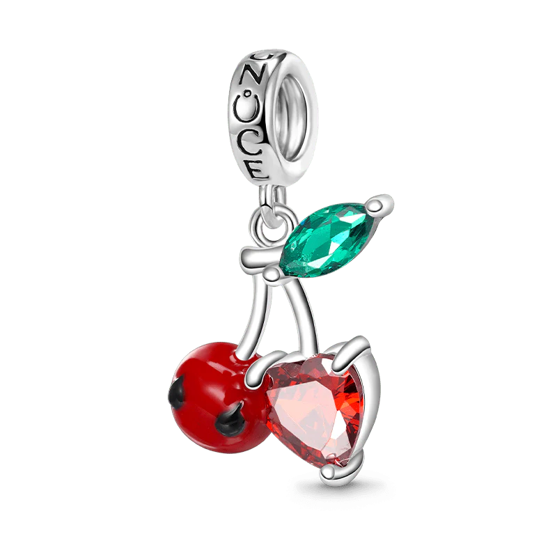 Gnoce Pendentif Cerise Embrasse un Cœur