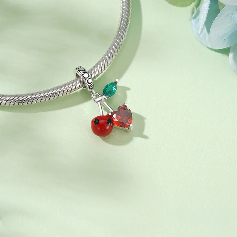 Gnoce Pendentif Cerise Embrasse un Cœur - Image 3