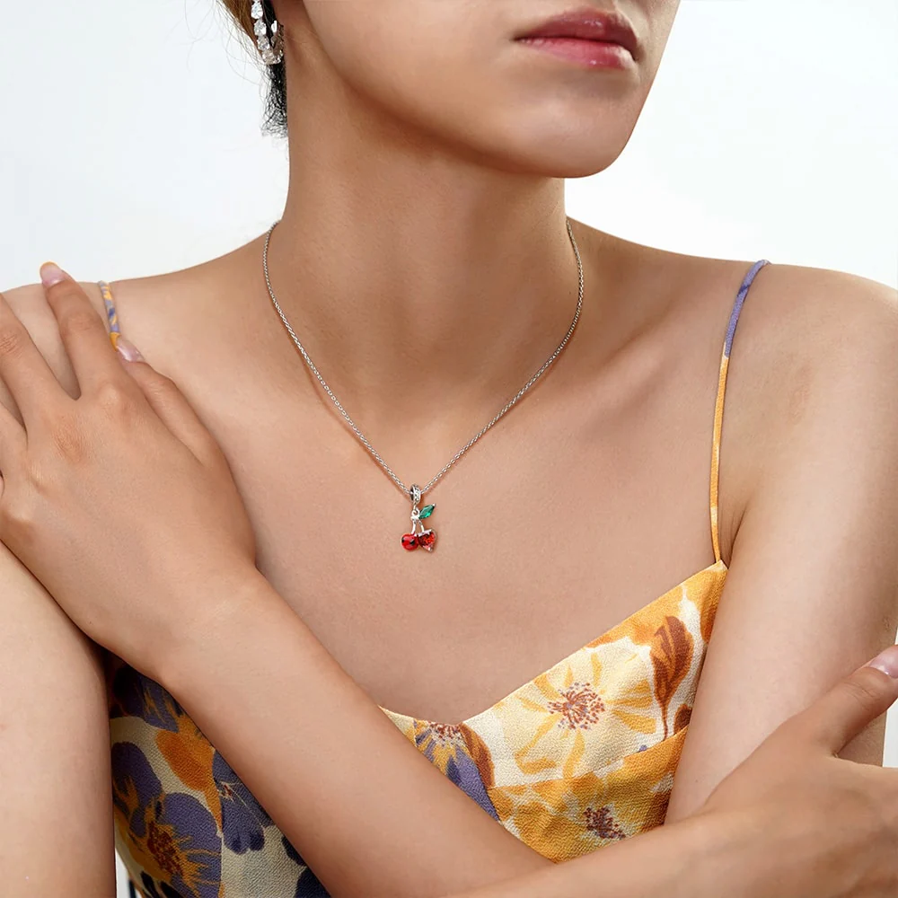 Gnoce Pendentif Cerise Embrasse un Cœur - Image 5