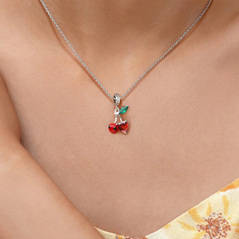Gnoce Pendentif Cerise Embrasse un Cœur - Image 6