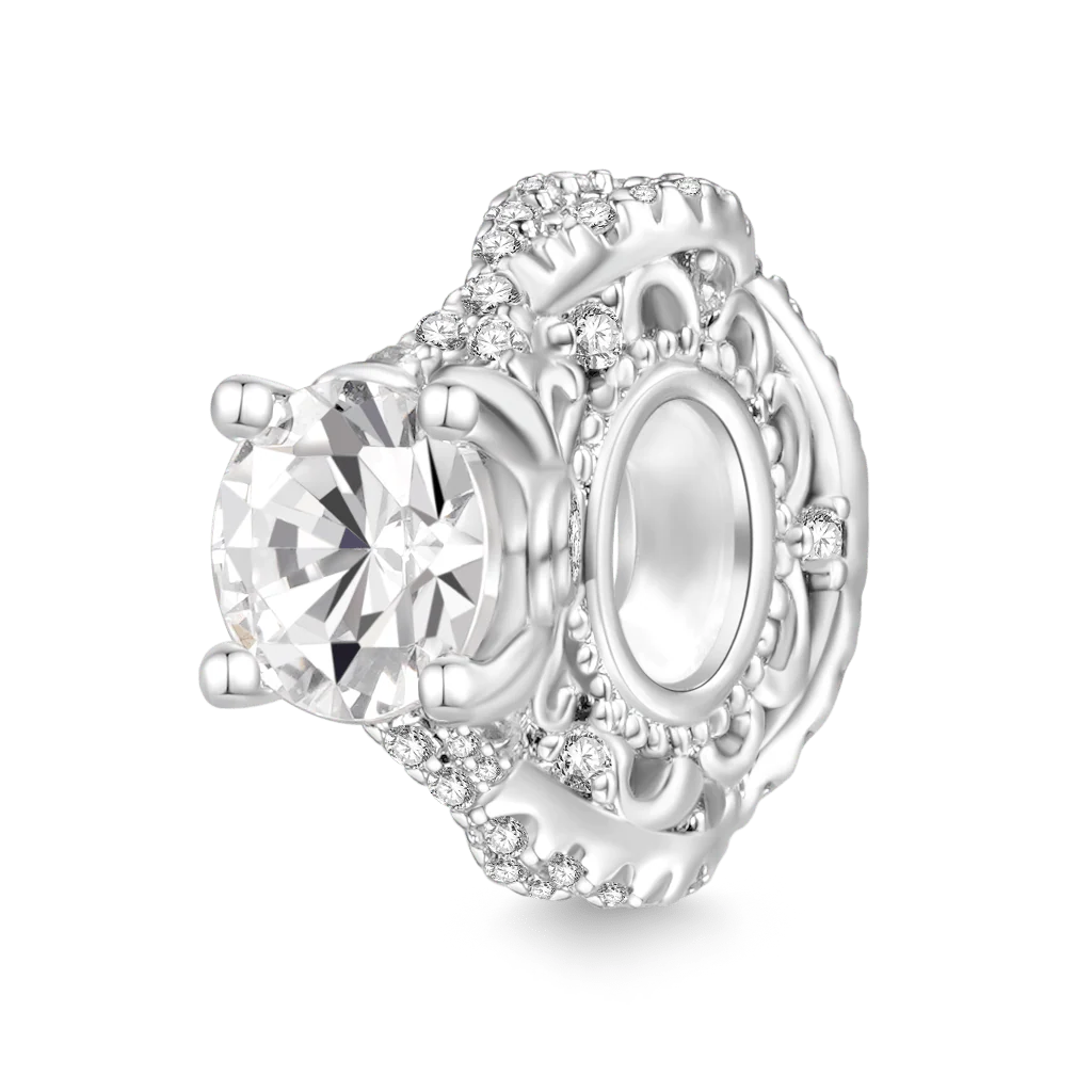 Gnoce Bague Diamant Mariage Stoppeur Charm Alliage argent plaqué platine