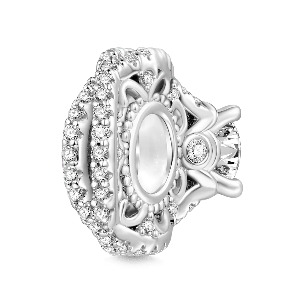 Gnoce Bague Diamant Mariage Stoppeur Charm Alliage argent plaqué platine - Image 2