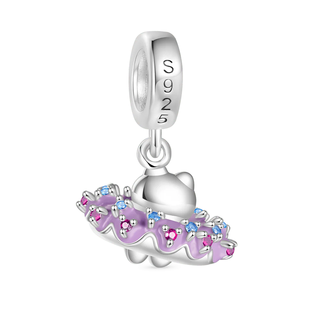 Gnoce Charme Chuu Chat Donut Alliage argent plaqué platine - Image 2