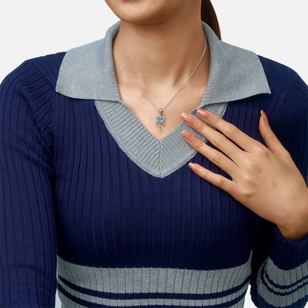 Gnoce Charme de cœur attrape-rêves en opale Alliage argent plaqué platine - Image 6