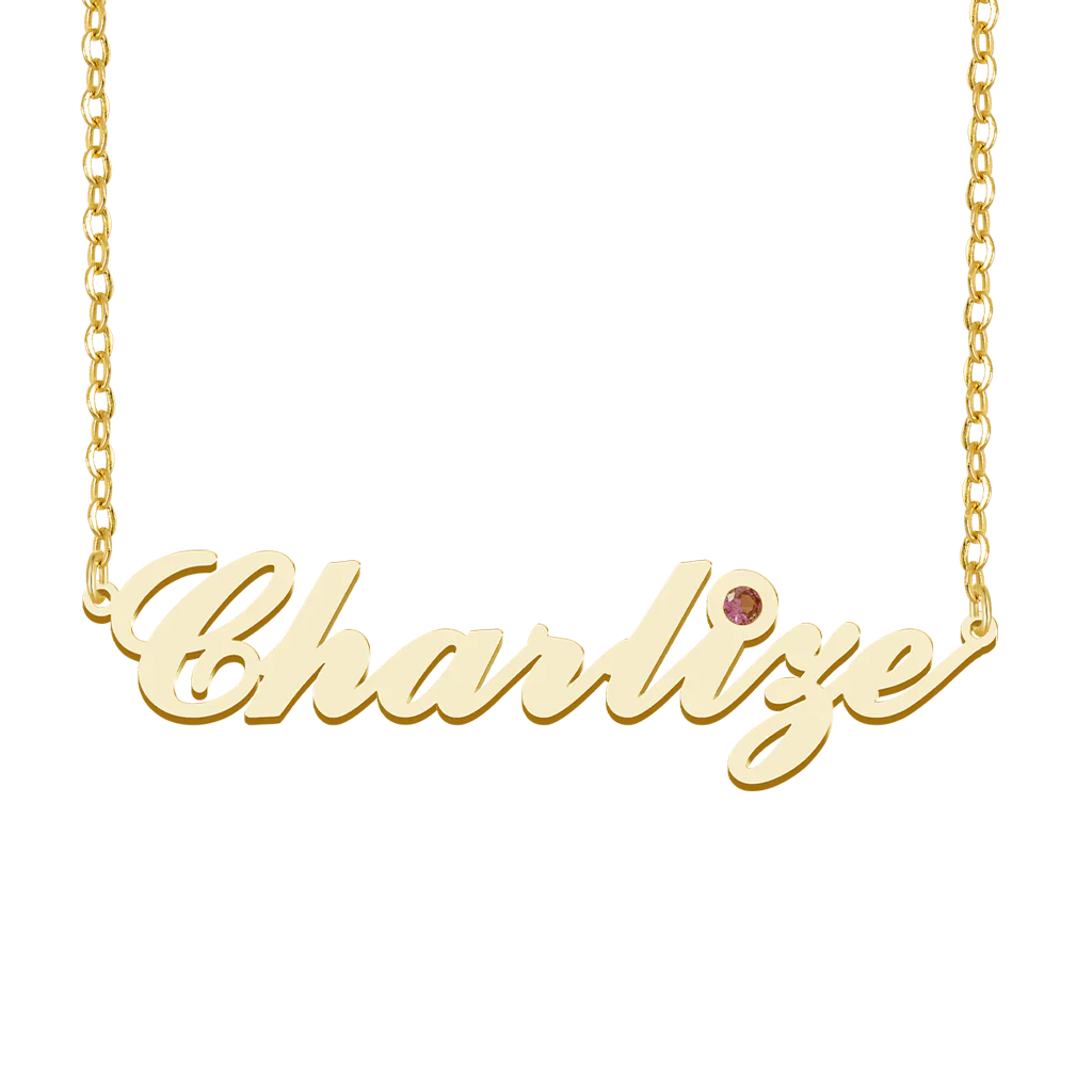 Gnoce Collier Nom avec Pierre de Naissance - Image 3