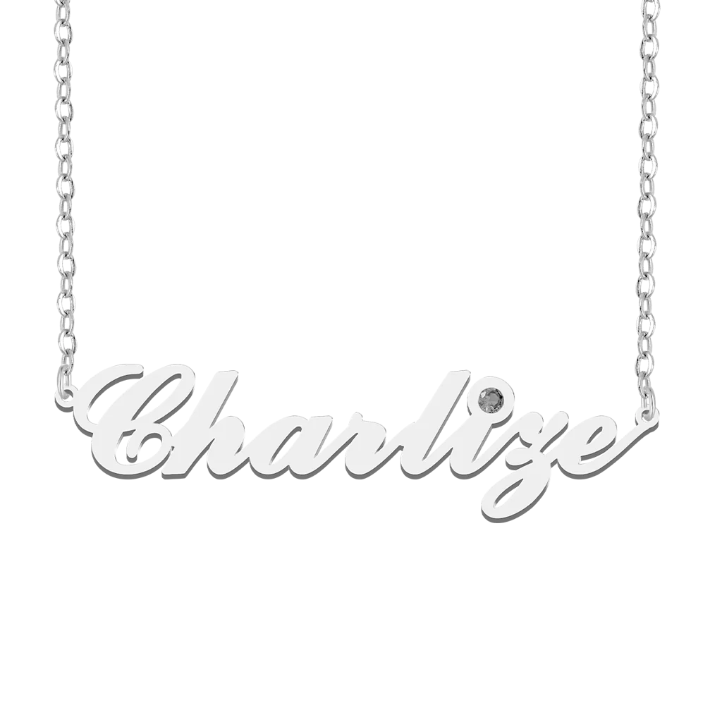 Gnoce Collier Nom avec Pierre de Naissance - Image 4