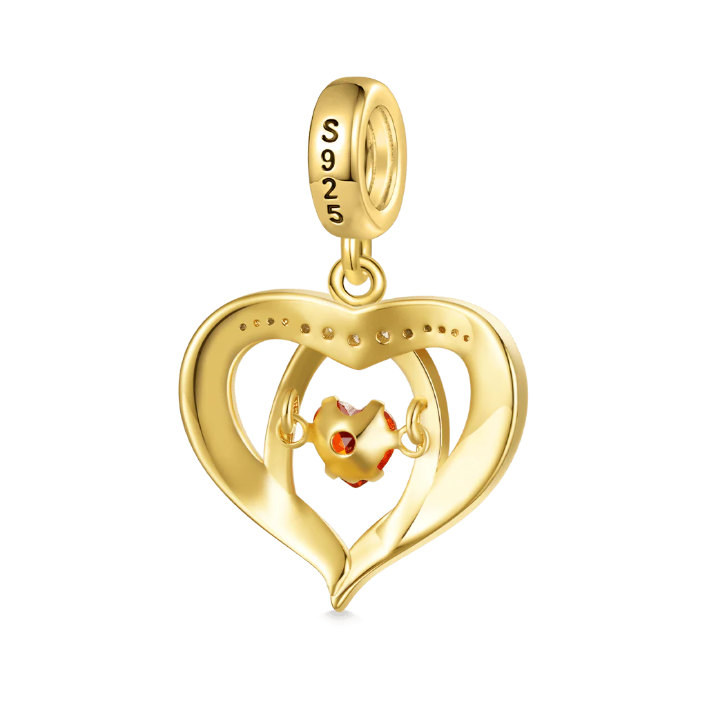 Gnoce Pendentif Pierre de Naissance Gravable Cœur Dansant - Image 17