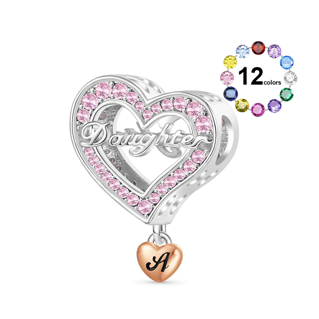 Gnoce Charm Fille Membre de la Famille Alliage argent plaqué platine