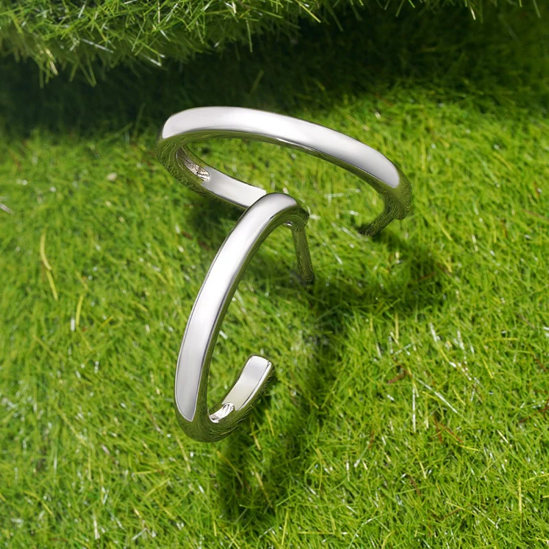Gnoce Boucles d'oreilles créoles plates Alliage argent plaqué platine - Image 4