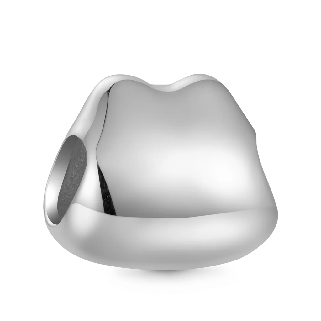 Gnoce Charm cœur câlin de grenouille mignonne gravable Alliage argent plaqué platine - Image 3