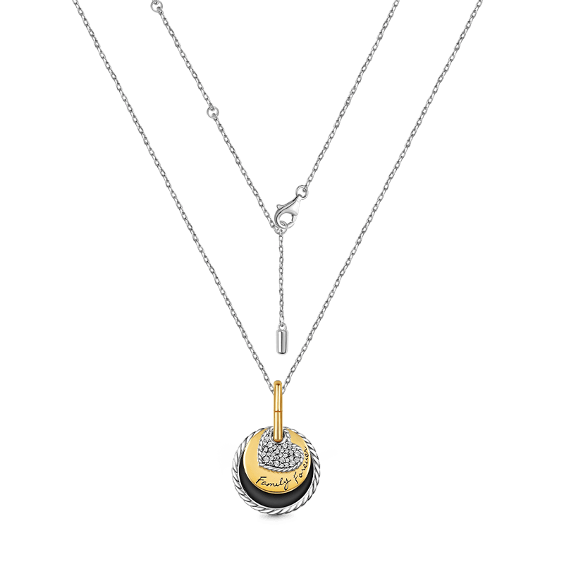 Gnoce Collier Famille Pour Toujours Alliage argent plaqué platine - Image 3
