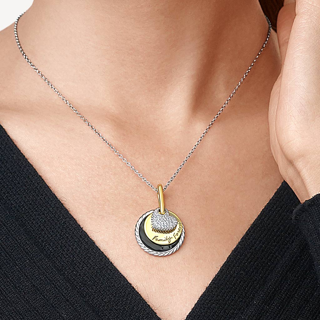Gnoce Collier Famille Pour Toujours Alliage argent plaqué platine - Image 6