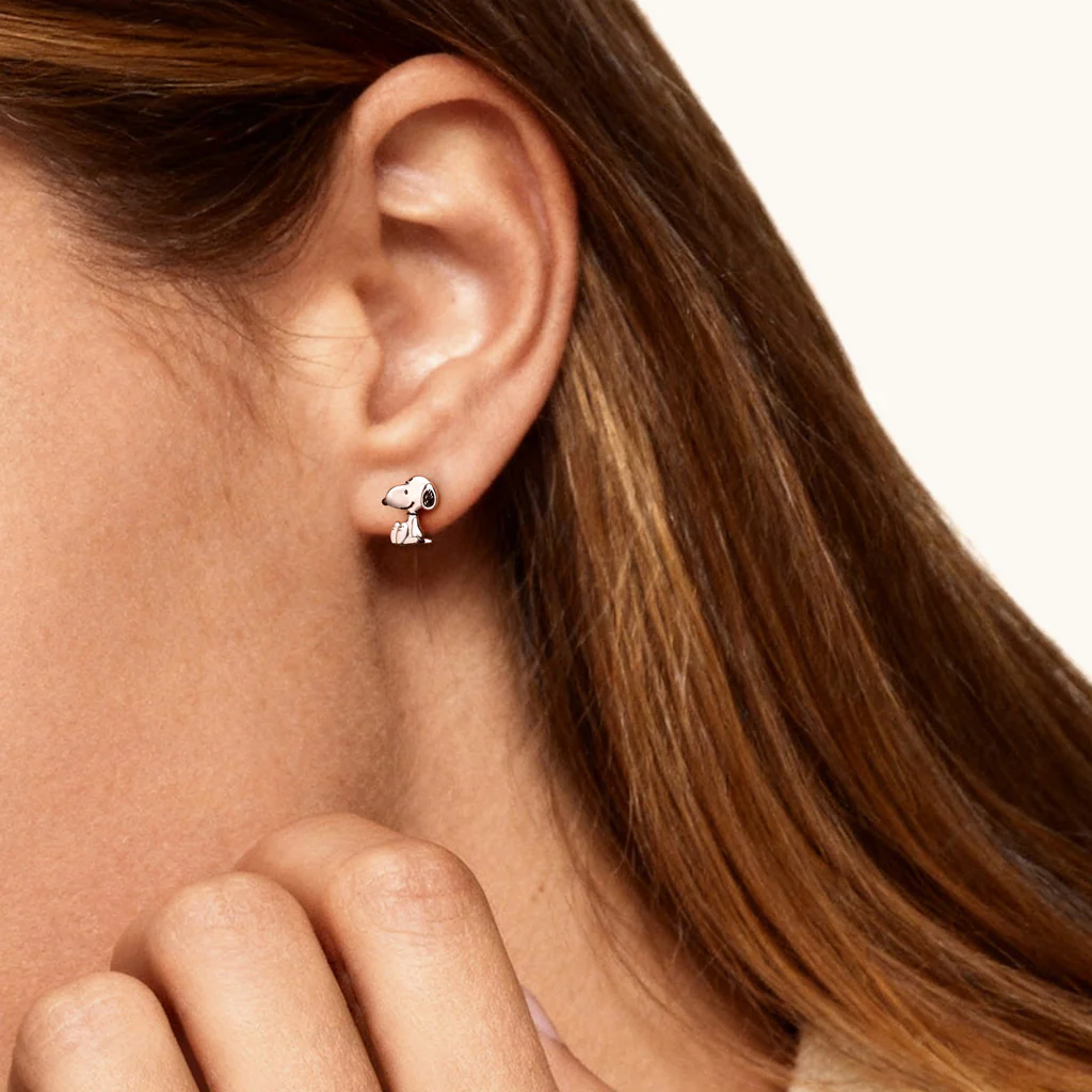 Gnoce Peanuts Snoopy Boucles d'oreilles type puces - Image 3