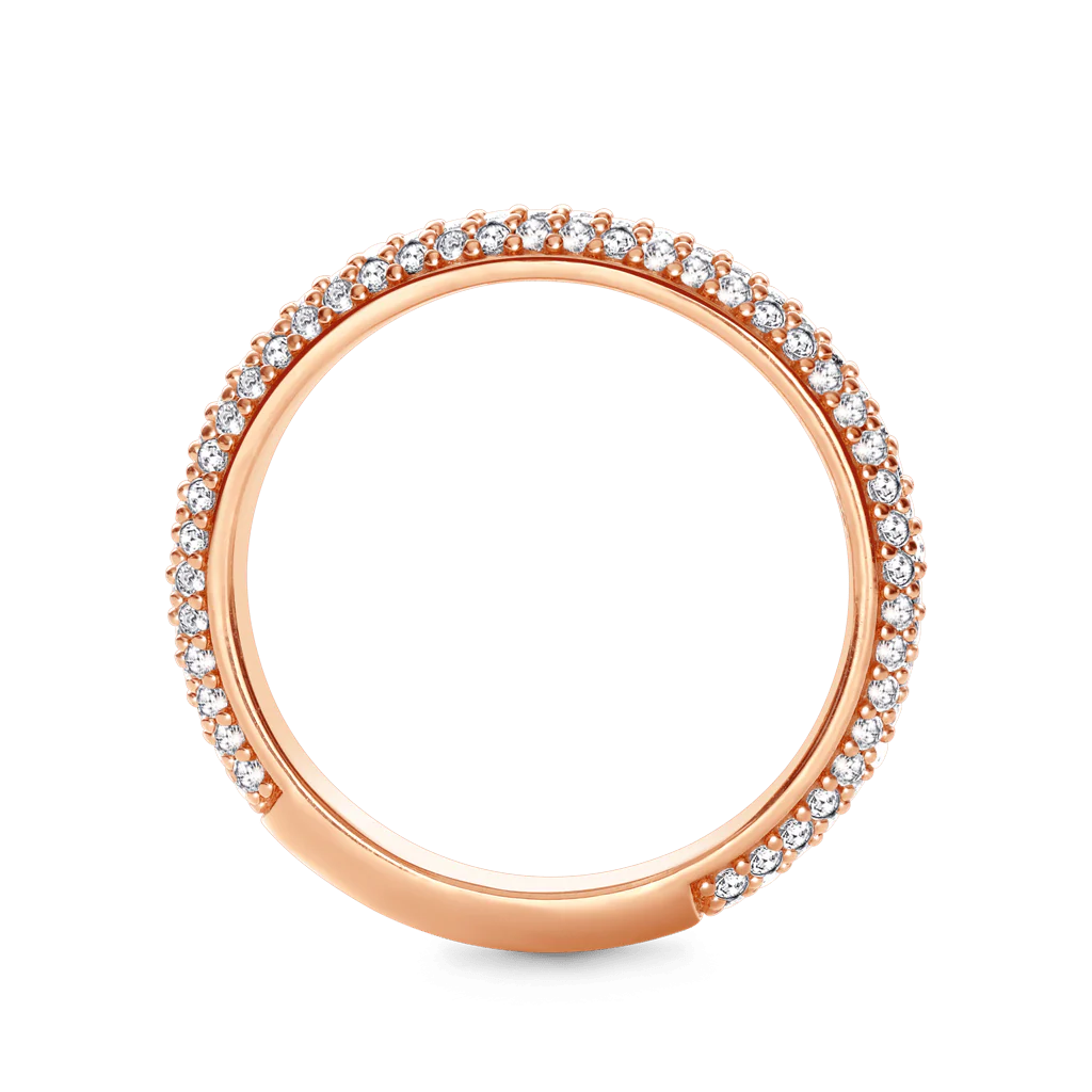 Gnoce Bague Pavé Signature Petit Topaze Alliage argent plaqué platine - Image 3