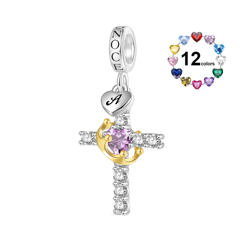 Gnoce Couronne d'épines Clou Croix Charm Alliage argent plaqué platine