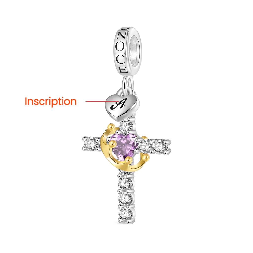 Gnoce Couronne d'épines Clou Croix Charm Alliage argent plaqué platine - Image 2