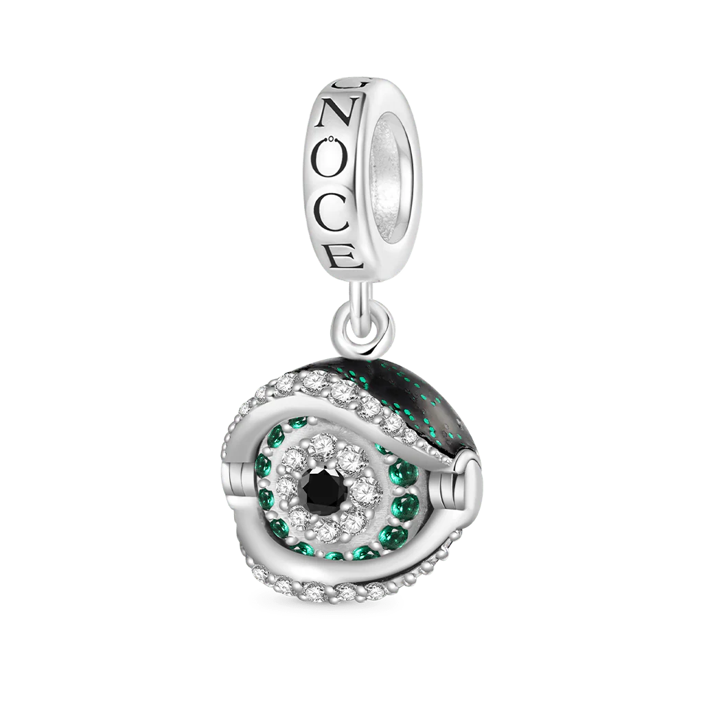 Gnoce Charm Oeil de Diable Rotatif Alliage argent plaqué platine - Image 2