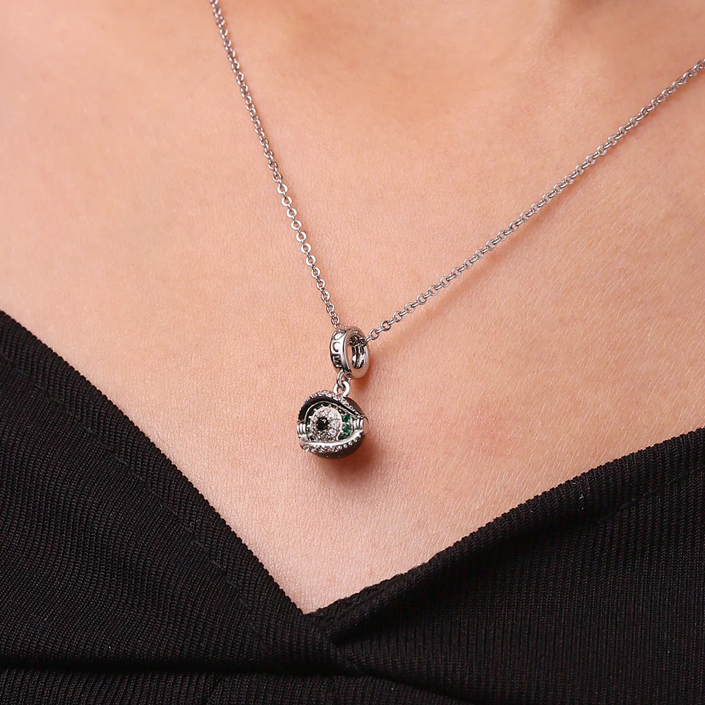 Gnoce Charm Oeil de Diable Rotatif Alliage argent plaqué platine - Image 7