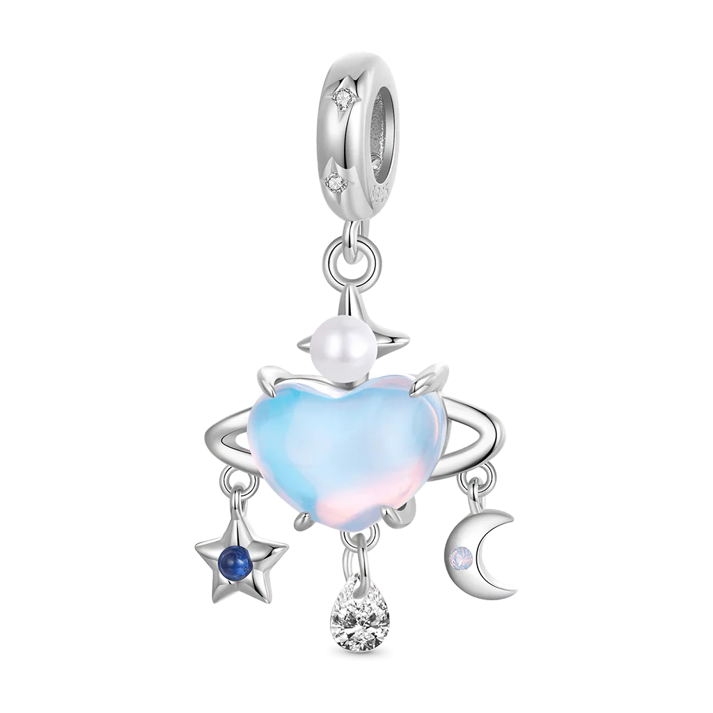 Gnoce Pendentif Cœur Planète Bleue