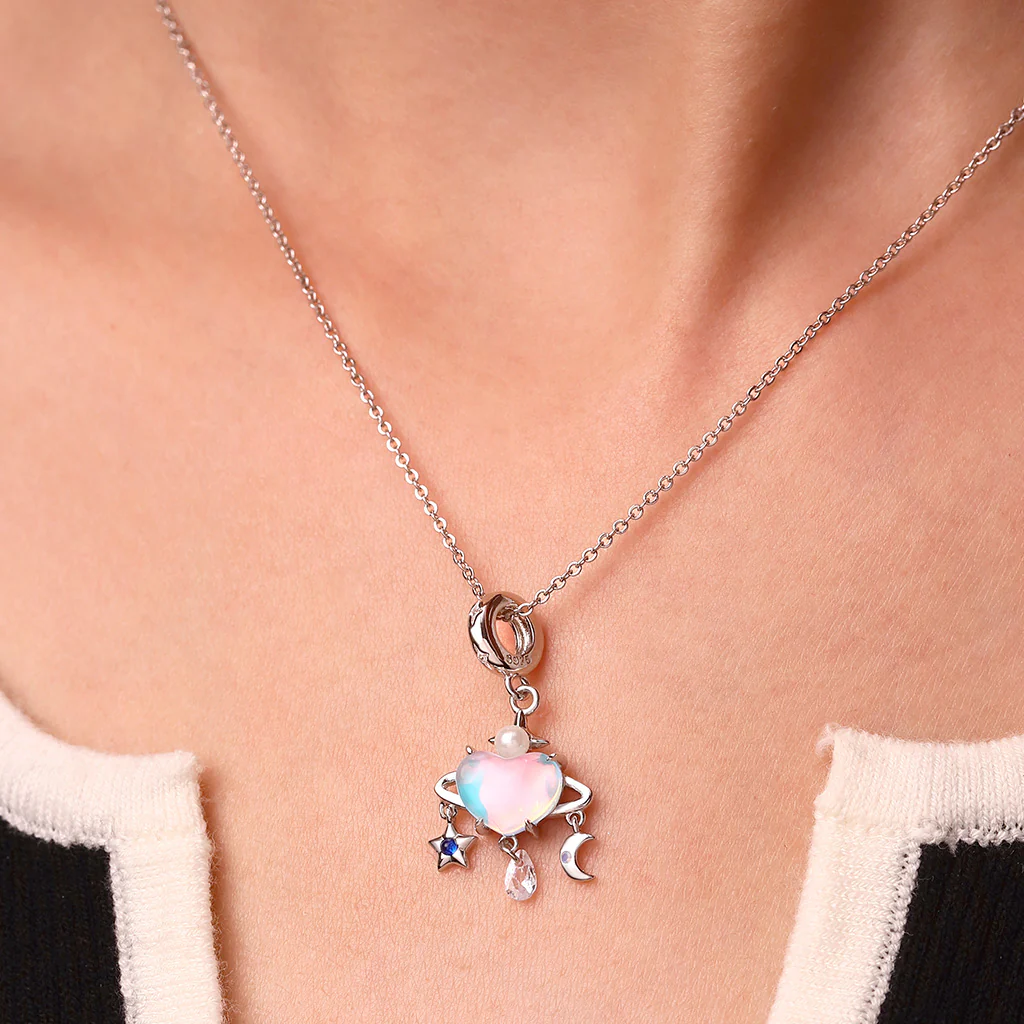 Gnoce Pendentif Cœur Planète Bleue - Image 5
