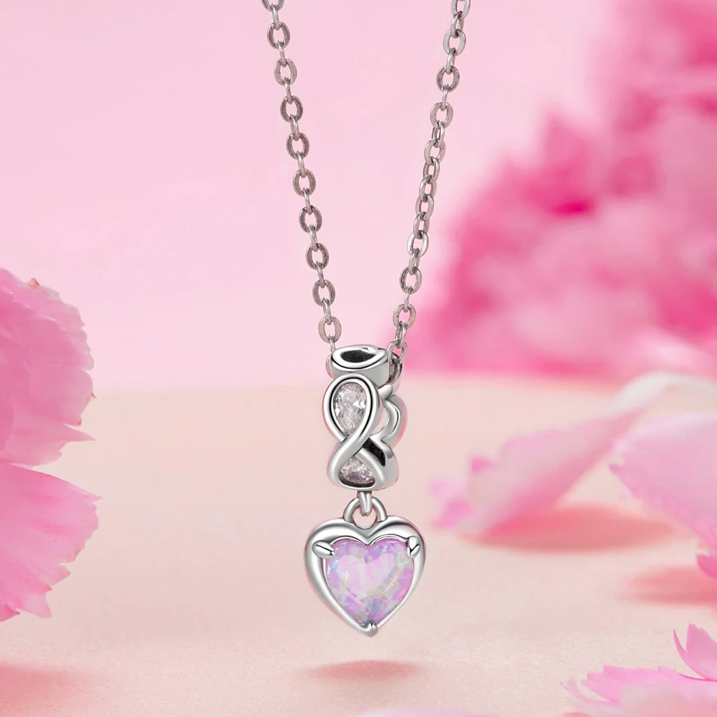 Gnoce Pendentif Opale Cœur d'Éternité - Image 3