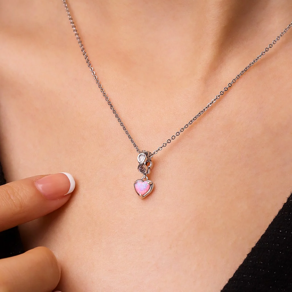 Gnoce Pendentif Opale Cœur d'Éternité - Image 5