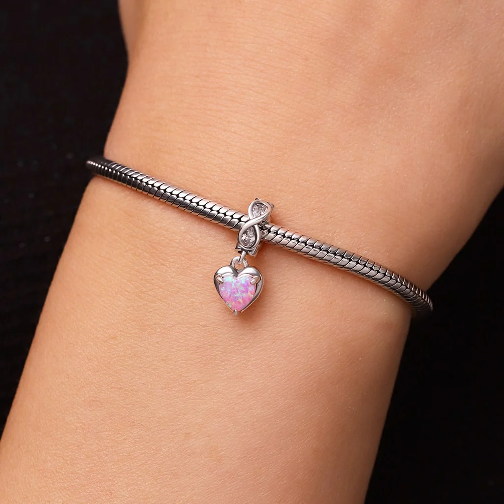 Gnoce Pendentif Opale Cœur d'Éternité - Image 6