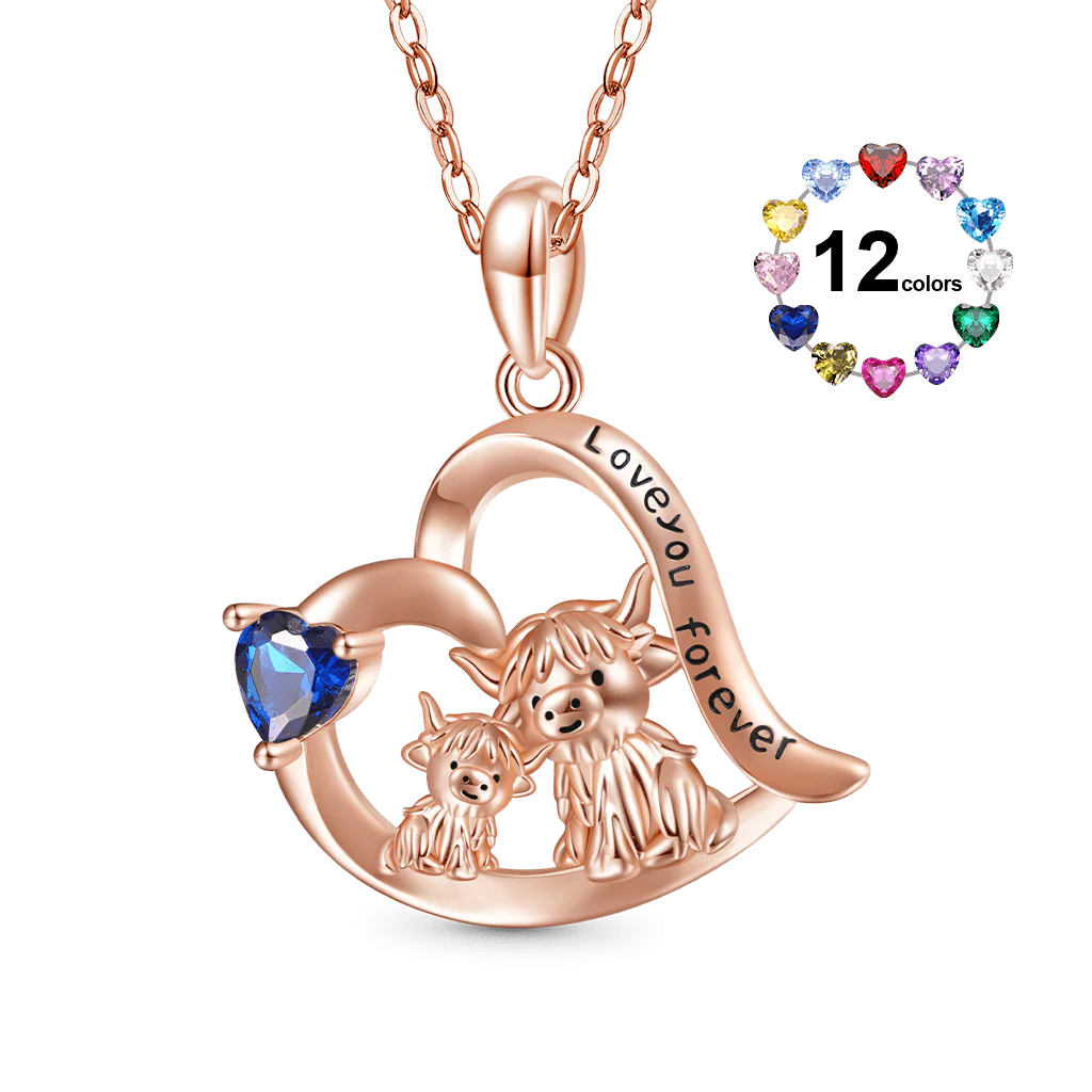 Gnoce Collier Pierre de Naissance Vache Highland