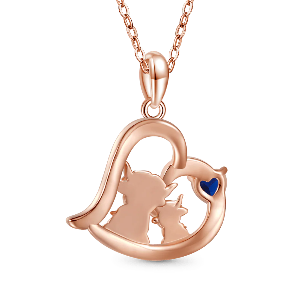 Gnoce Collier Pierre de Naissance Vache Highland - Image 2