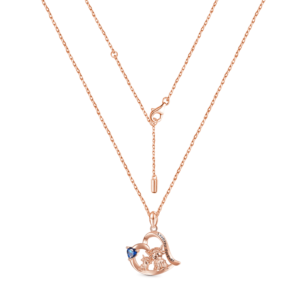 Gnoce Collier Pierre de Naissance Vache Highland - Image 3