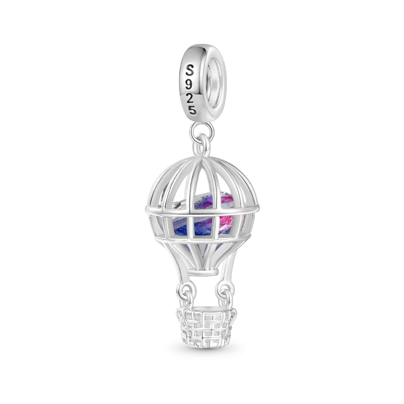 Gnoce Charm de voyage montgolfière Alliage argent plaqué platine - Image 2