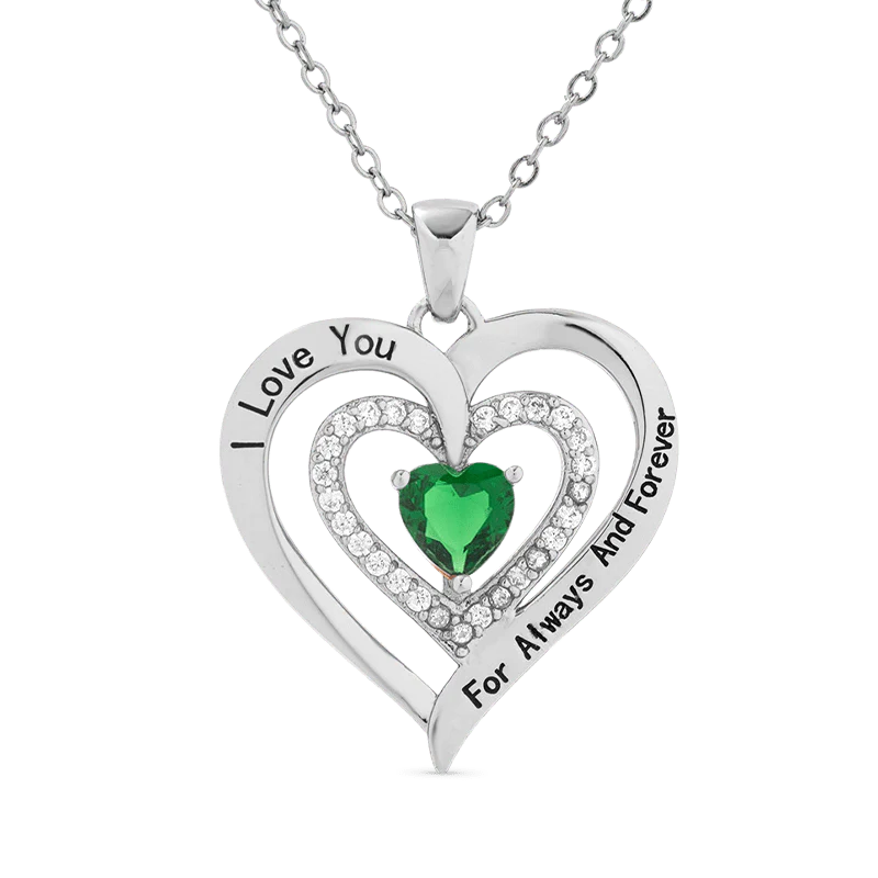 Gnoce Collier Cœur "Je t'aime" en Pierre de Naissance - Image 2