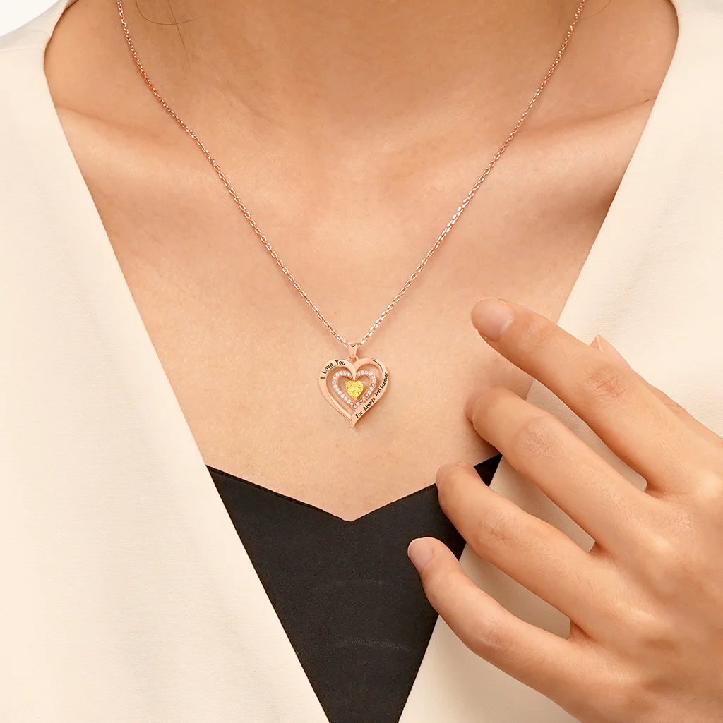 Gnoce Collier Cœur "Je t'aime" en Pierre de Naissance - Image 6