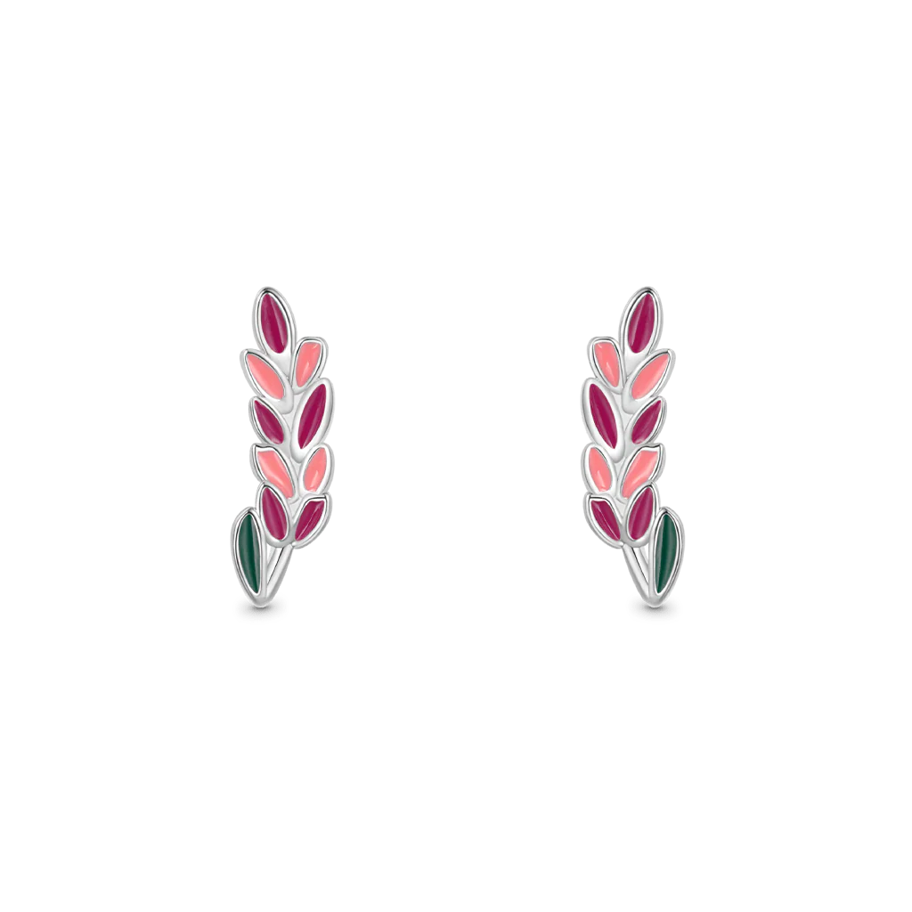 Gnoce Série de Fleurs d'Anniversaire Boucles d'Oreilles en Lavande Alliage argent plaqué platine