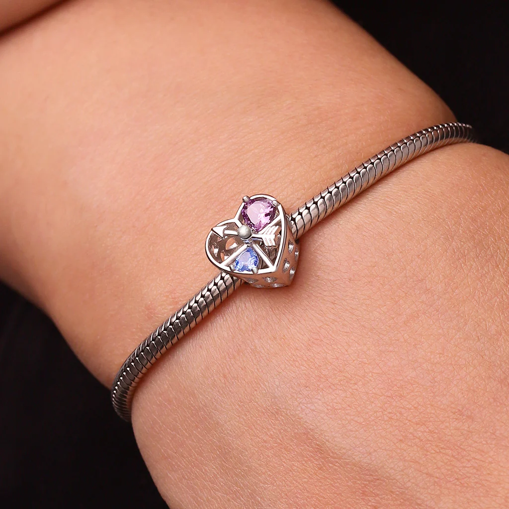 Gnoce Bijou Horloge Amoureuse Gravable Charme Flèche Rotative Alliage argent plaqué platine - Image 8