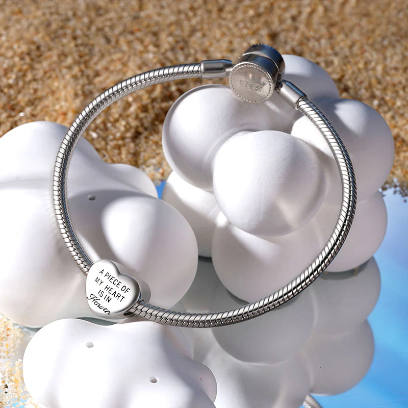 Gnoce Amour Pour Toujours Coeur Personnalisé Photo Charm Alliage argent plaqué platine - Image 2