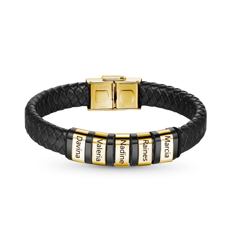Gnoce Bracelet en Cuir Tressé pour Hommes avec Fermoir Magnétique - Image 4