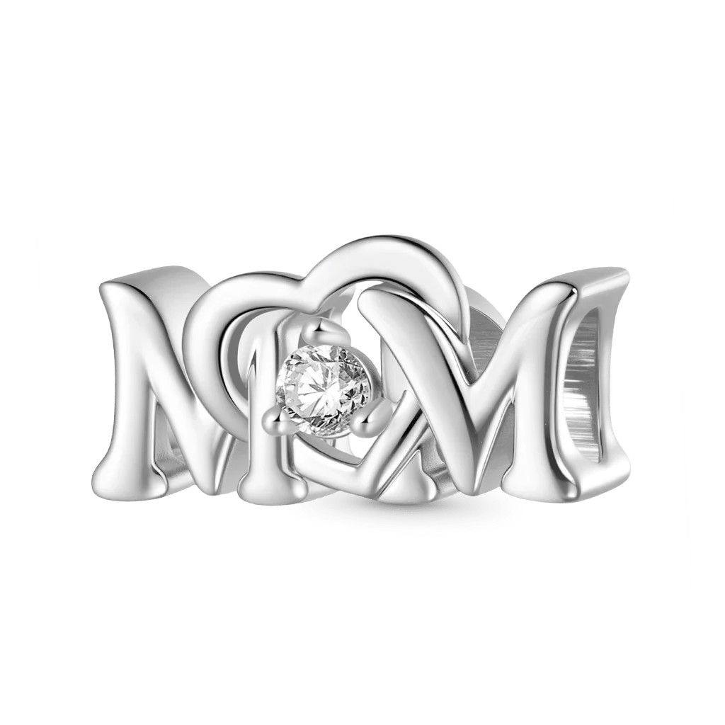 Gnoce Charme d'amour pour la fête des mères Alliage argent plaqué platine