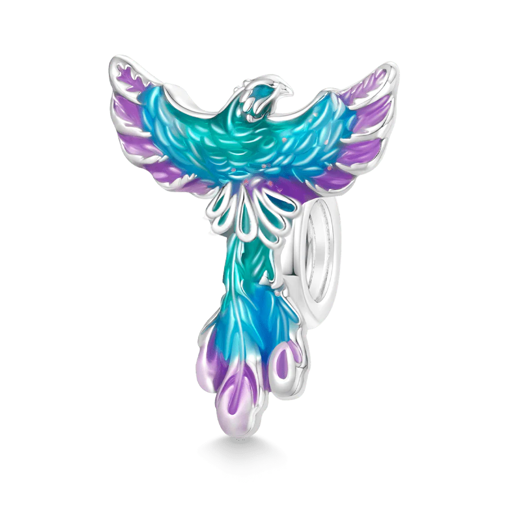 Gnoce Charm Bouchon Phénix Alliage argent plaqué platine